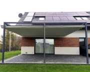 Pergola Palermo 7×4 z panoramicznym zadaszeniem – idealna do mebli ogrodowych i przestrzeni chillout