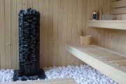 Sauna z piecem stojącym Narvi