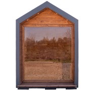 Sauna ogrodowa Rajska Góra 2x2,5 m – przeszklona ściana frontowa