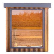 Sauna ogrodowa „Cisza Północy” 210x210 cm z dużą panoramiczną szybą