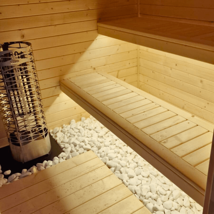 Sauna ogrodowa z oświetleniem LED – nastrojowa przestrzeń do relaksu