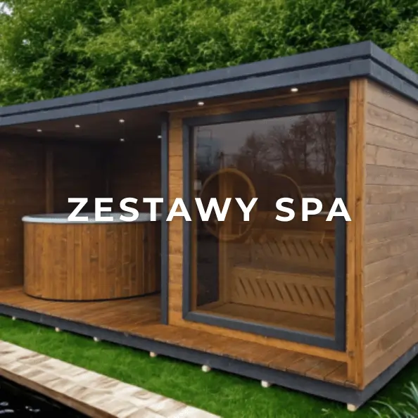 Zestaw SPA do ogrodu – domek spa z jacuzzi i tarasem